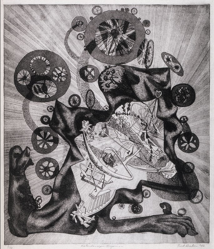 Picture of Fred Becker print Kaleidoscopic Organism