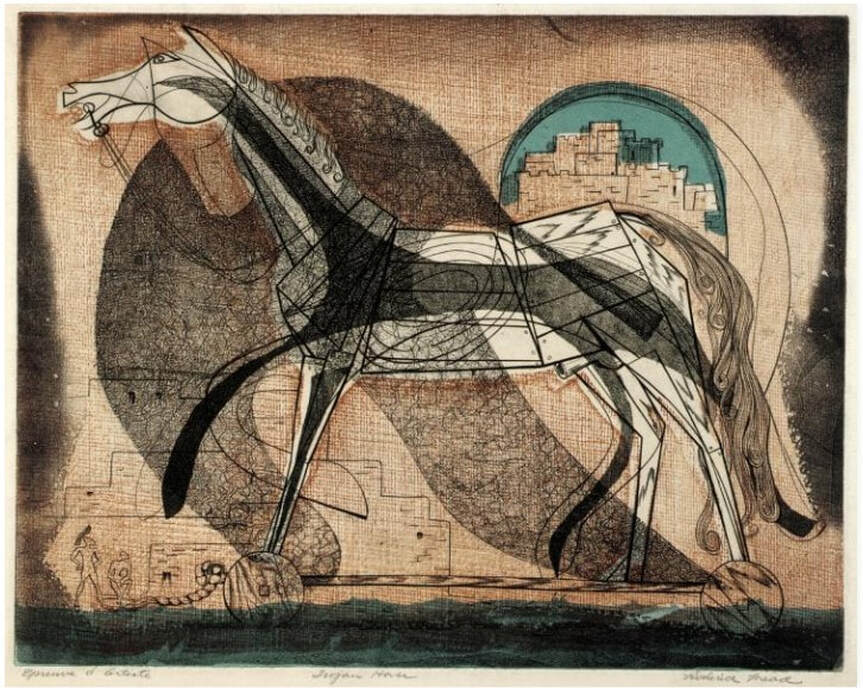 Picture of Roderick Mead's print, Trojan Horse