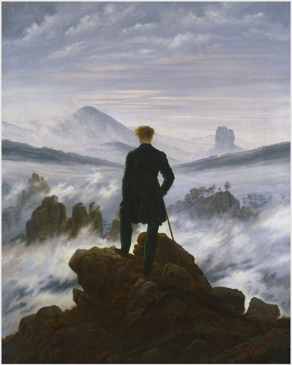 Picture of Caspar David Friedrich's painting Wanderer above the Sea of Fog