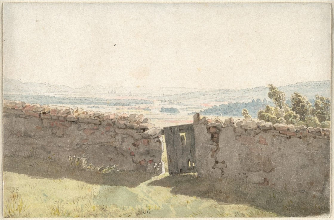 Picture of Caspar David Friedrich's drawing Gate in the Garden Wall