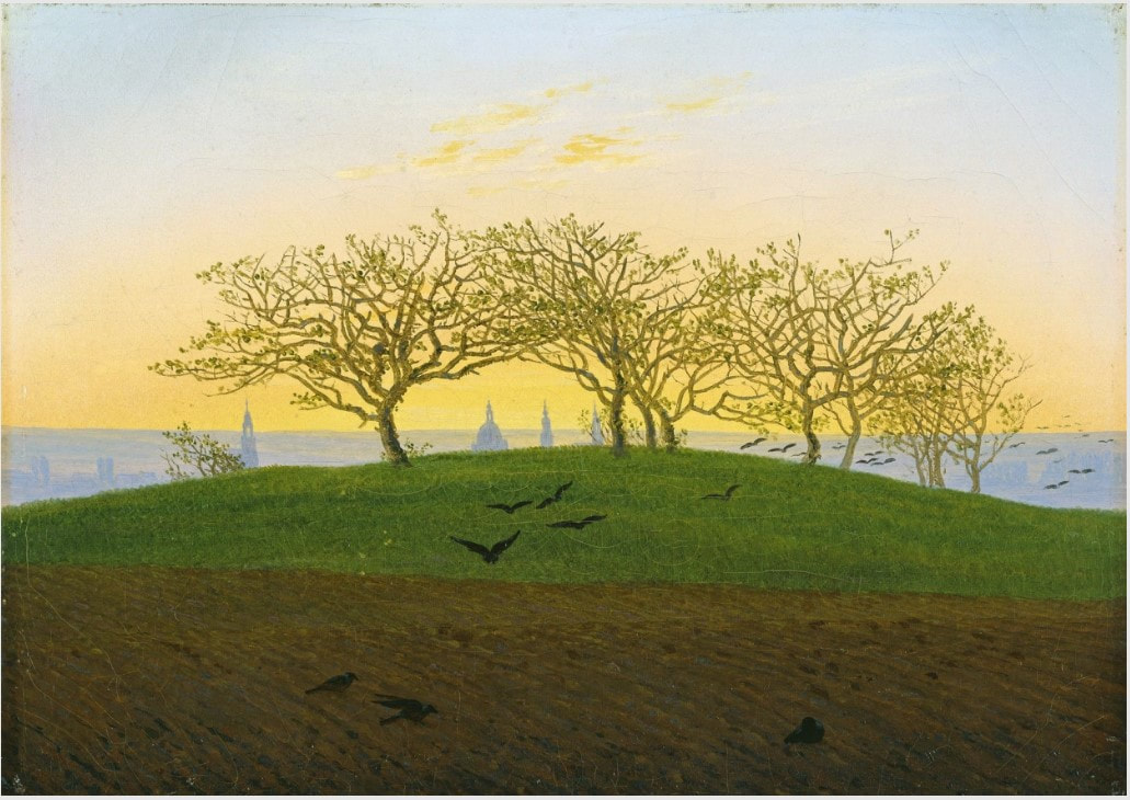Picture of Caspar David Friedrich's painting Hill at Bruchacker
