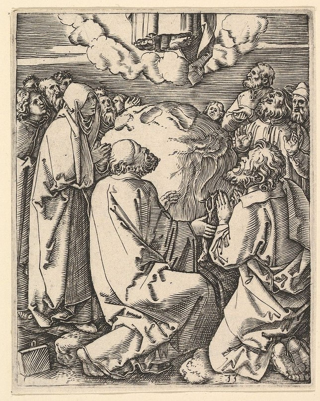 picture of a print by Marcantonio Raimondi after Durer