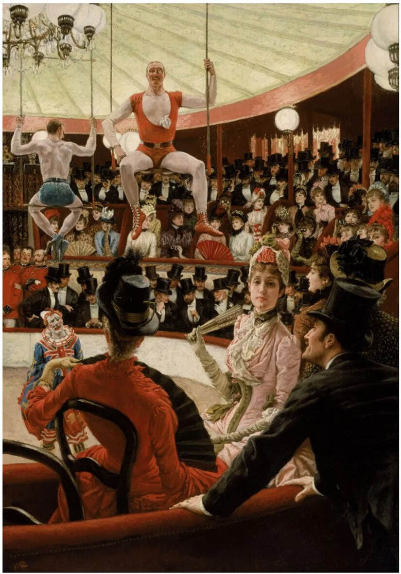 Picture of James Tissot painting Women of Paris: the Circus Lover, collection Museum of Fine Arts Boston