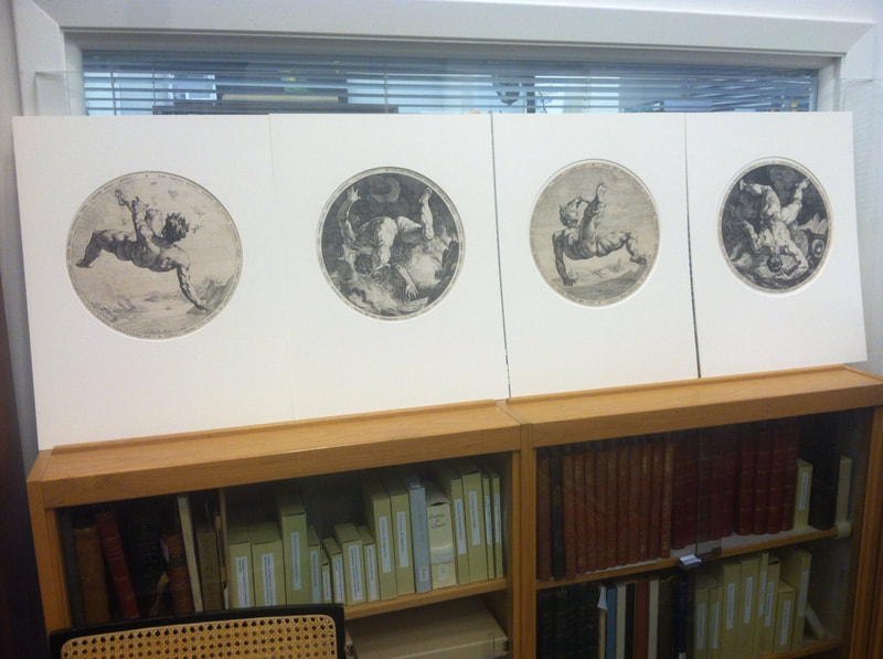 picture of four round prints