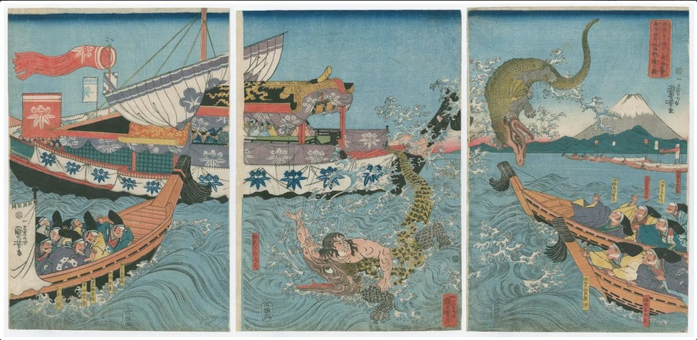 picture of Japanese sea battle
