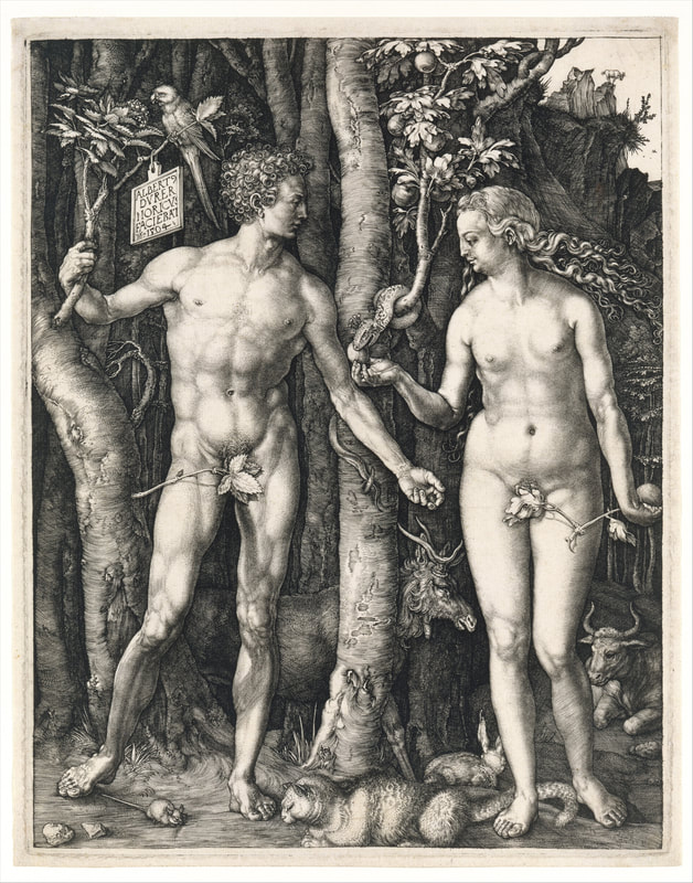 picture of a nude couple in a garden