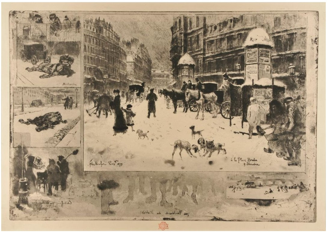 Picture of Paris in the snow