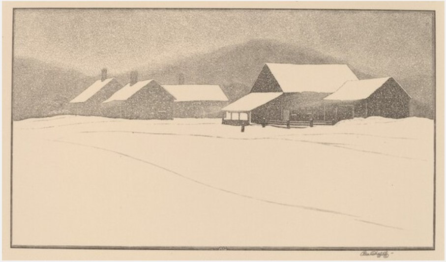 Picture of farm in snow
