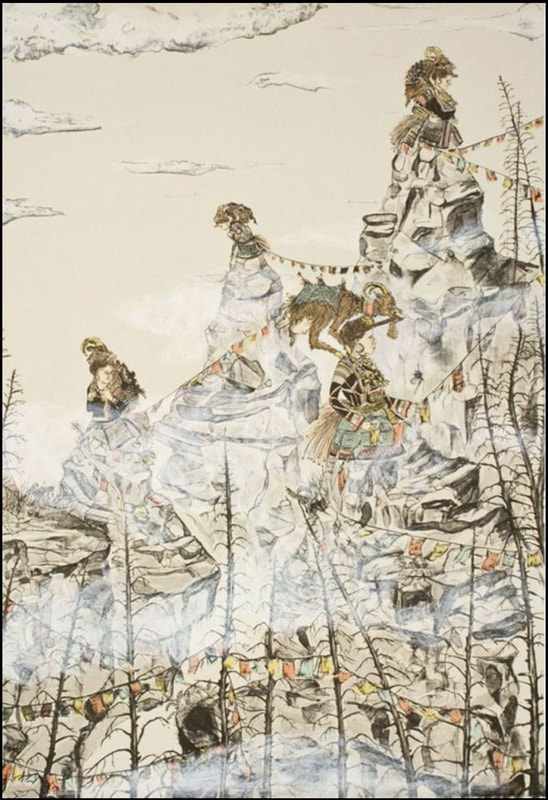 picture of women climbing mountains