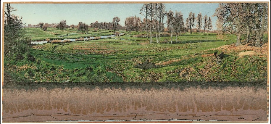 picture of a field and brook