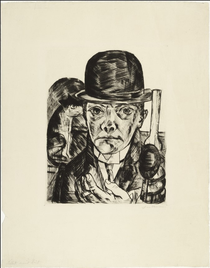 picture of an artist in a bowler hat