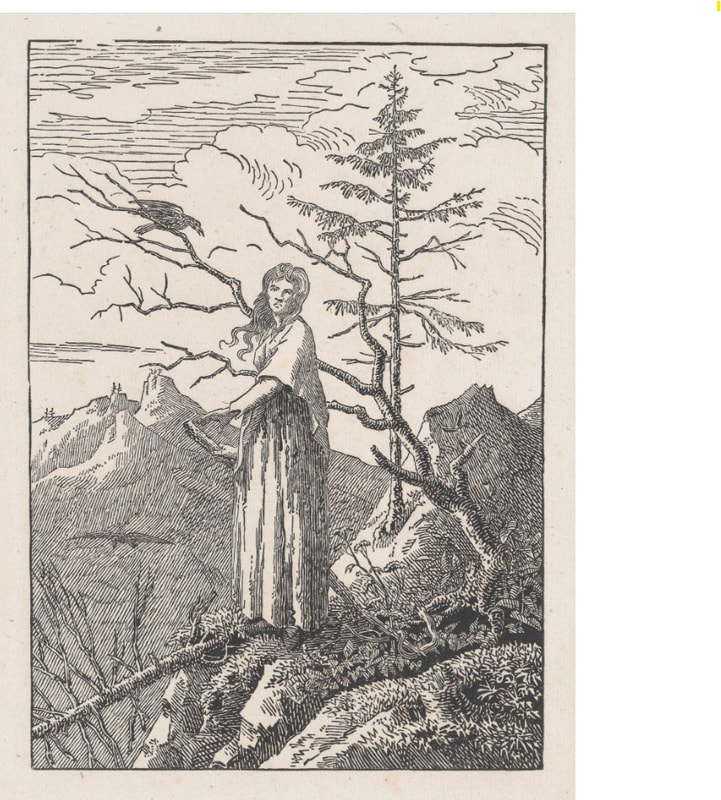 Picture of Caspar David Friedrich's Woman with Raven