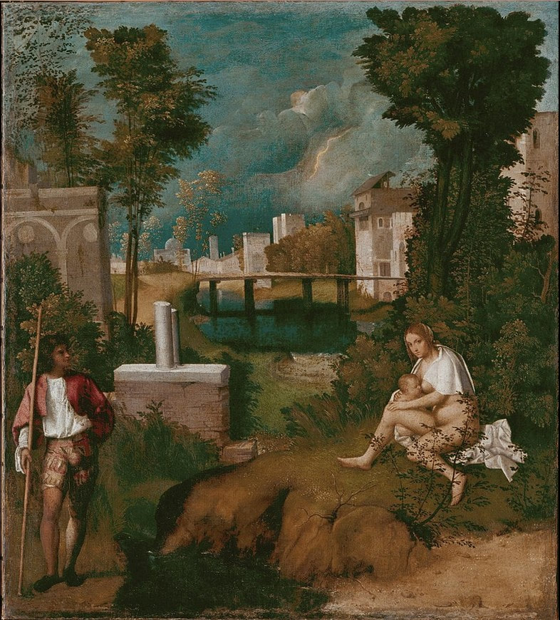 picture of woman and child by river