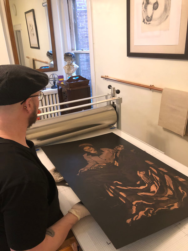 picture of man handling copper plate