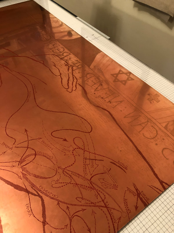 picture of inked copper plate