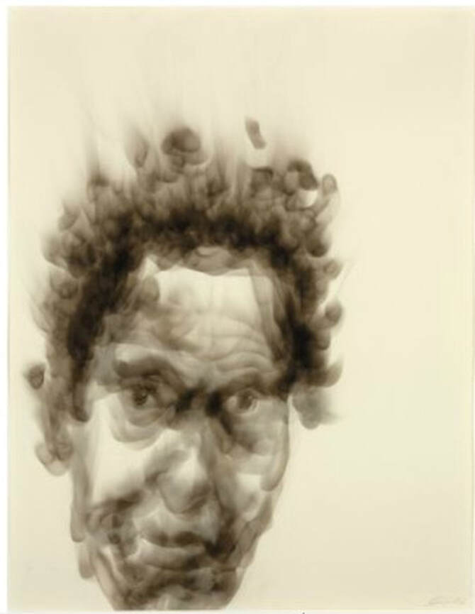 Picture of Diane Victor's smoke drawing from the Baltimore Museum of Art