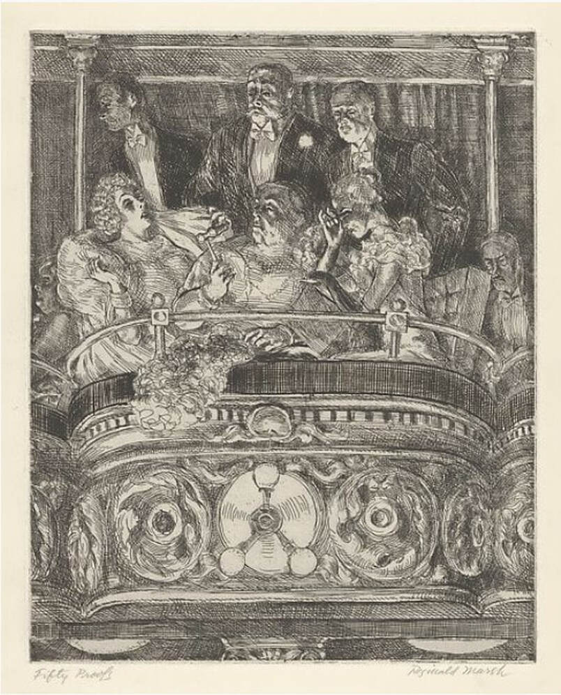 Picture of Reginal Marsh print At the Metropolitan, collection Met Museum