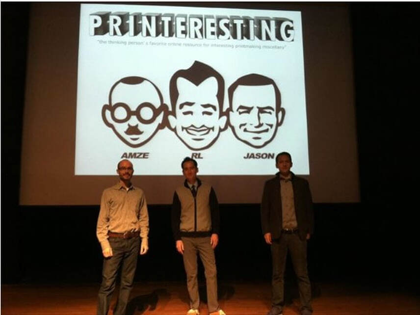Picture of Amze Emmons, R.L. Tillman, and Jason Urban, Printeresting, Baltimore Contemporary Print Fair, 2012