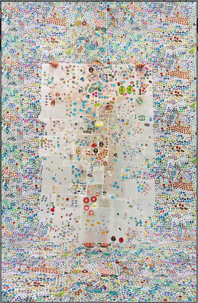 Picture of Rachel Perry's photograph Lost in my Life (fruit stickers)