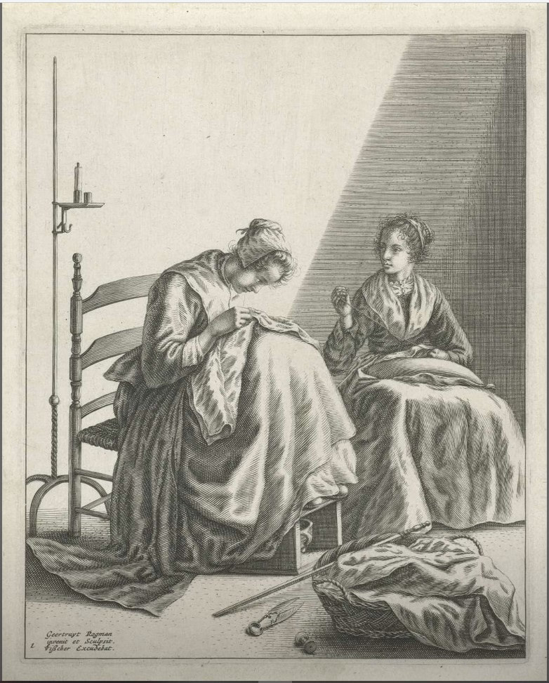picture of two women sewing