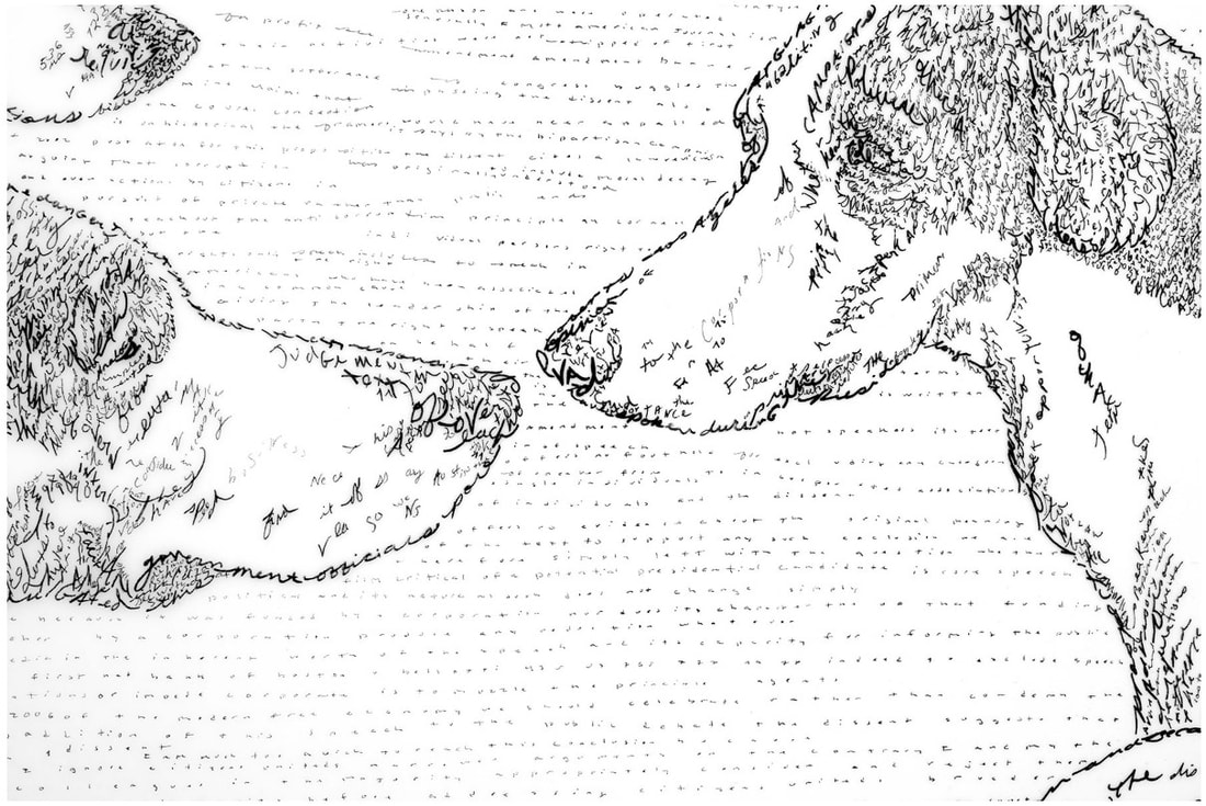 Picture of Mike Waugh's drawing of hounds